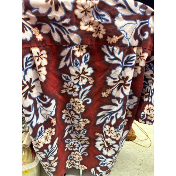 Vintage KYS INTERNATIONAL FASHIONS Men M Hawaiian Hibiscus Shirt MADE IN  Hawaii - Picture 3 of 4